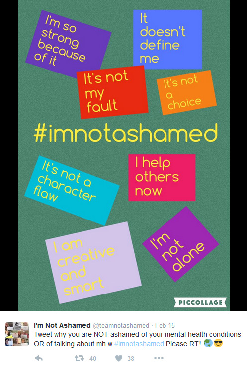 Screenshot of I'm Not Ashamed Tweet and graphic