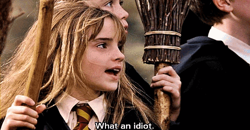 Hermione - What an idiot (gif)